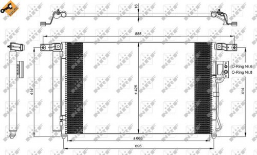 Condenser, air conditioning NRF