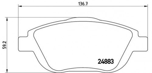 Brake pad set BREMBO