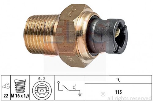 Temperature switch, coolant warning lamp EPS