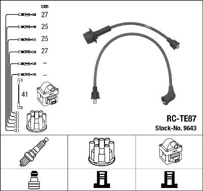 Spark plug cable set NGK