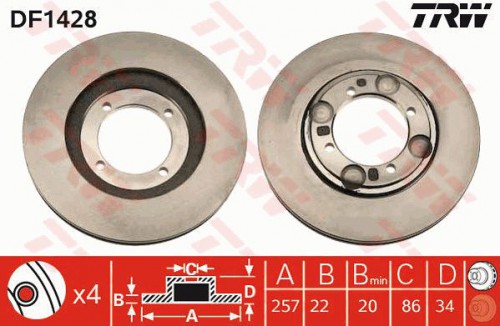 Brake disc TRW