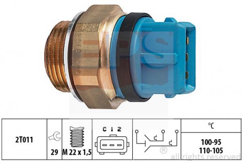 Temperature switch, radiator fan EPS