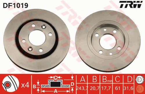 Brake disc TRW