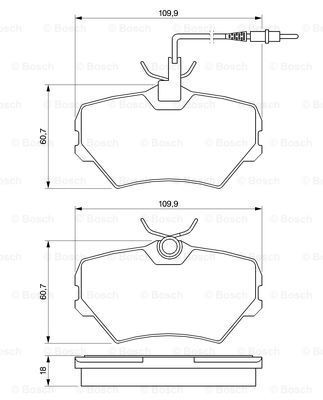 Brake pad set BOSCH