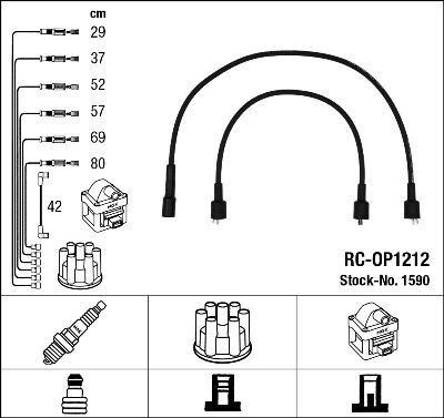 Spark plug cable set NGK