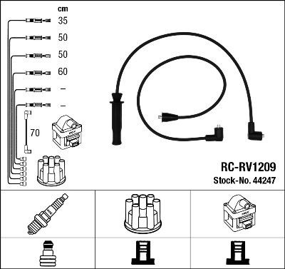 Spark plug cable set NGK