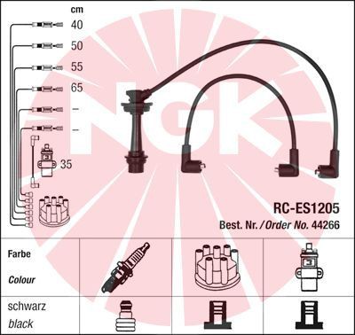 Spark plug cable set NGK