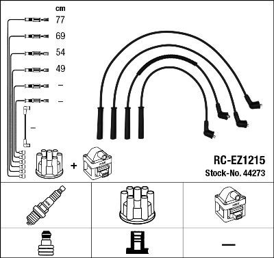 Spark plug cable set NGK