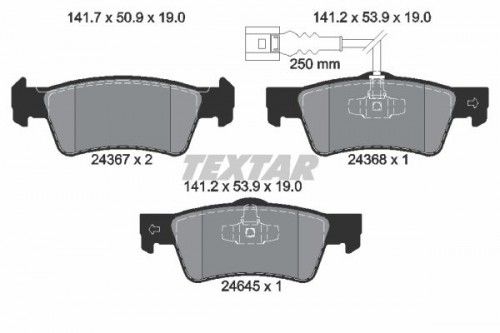 Brake pad set TEXTAR