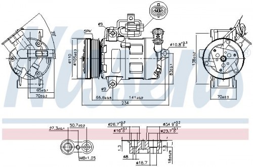 Compressor, air conditioning NISSENS