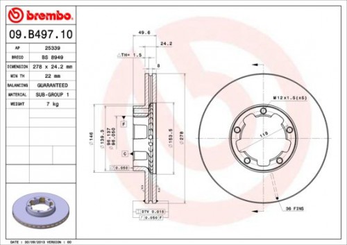 Brake disc BREMBO