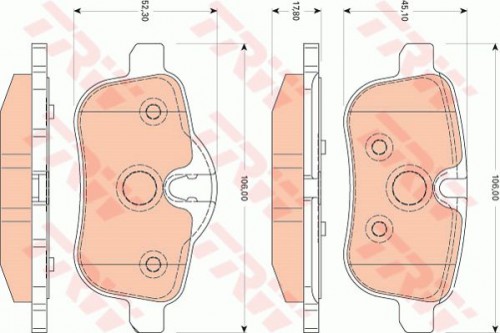 Brake pad set TRW