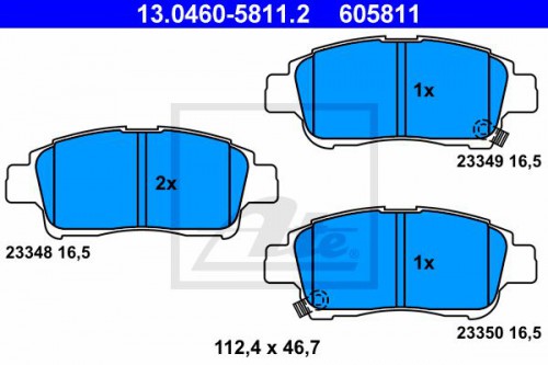 Brake pad set ATE