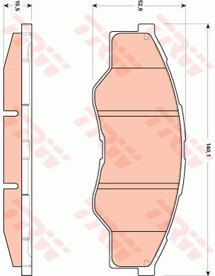 Brake pad set TRW