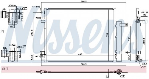 Condenser, air conditioning NISSENS