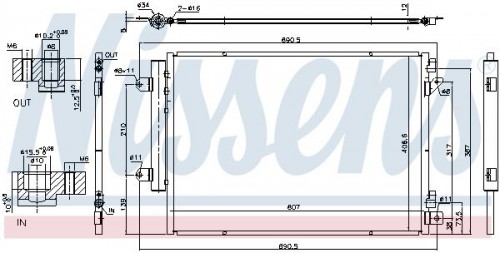 Condenser, air conditioning NISSENS