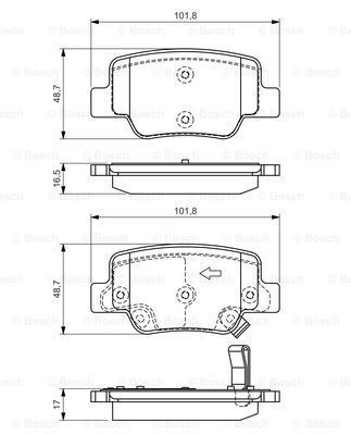 Brake pad set BOSCH