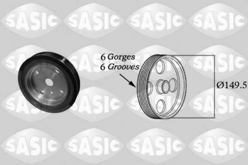 Belt pulley, crankshaft SASIC