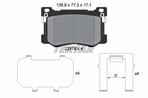 Brake pad set TEXTAR