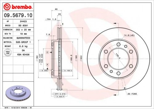 Brake disc BREMBO