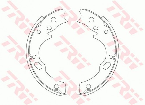 Brake shoe set, parking brake TRW