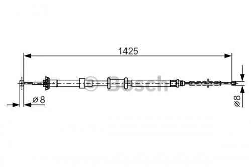 Traction rope, parking brake BOSCH