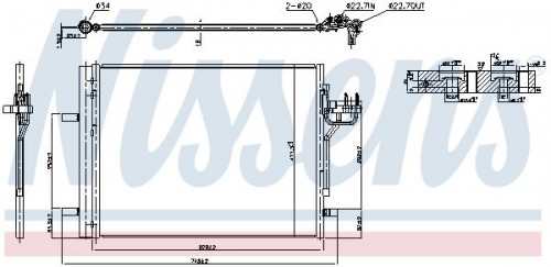 Condenser, air conditioning NISSENS