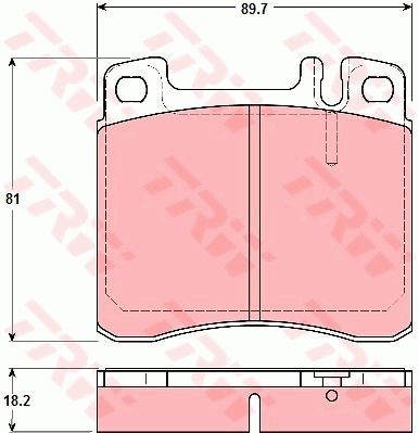 Brake pad set TRW