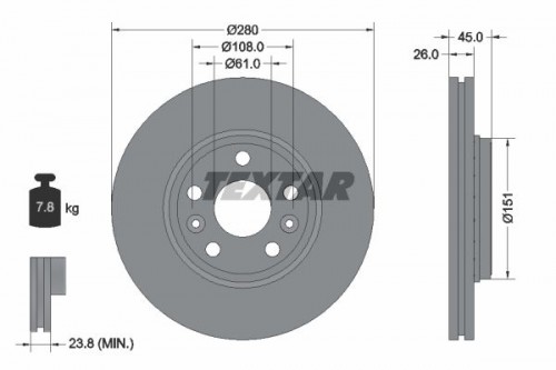 Brake disc TEXTAR