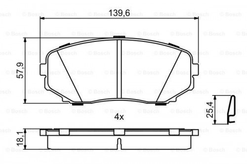 Brake pad set BOSCH