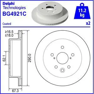 Brake disc DELPHI