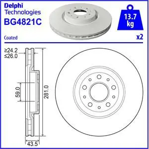 Brake disc DELPHI