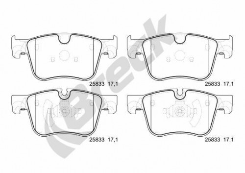 Brake pad set BRECK