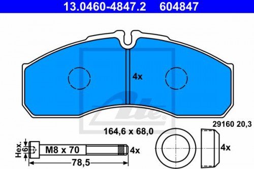 Brake pad set ATE