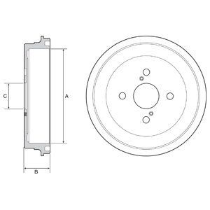 Brake drum DELPHI