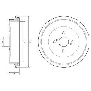 Brake drum DELPHI