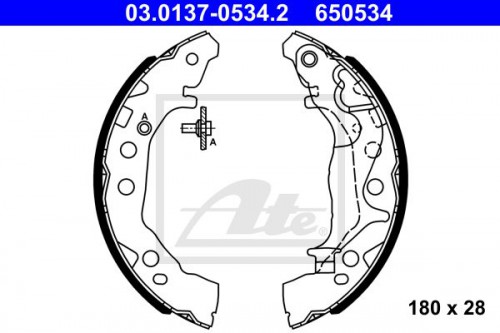 Brake shoe set ATE