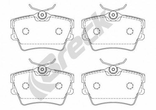 Brake pad set BRECK