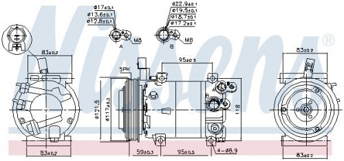 Compressor, air conditioning NISSENS