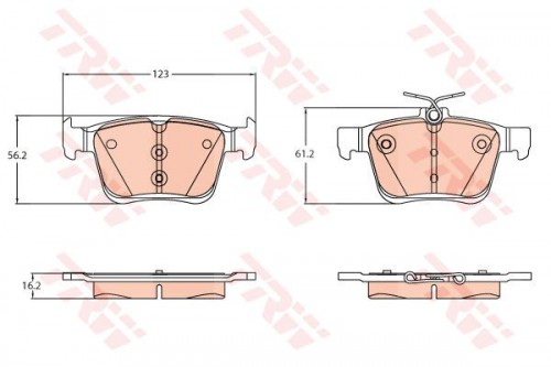 Brake pad set TRW