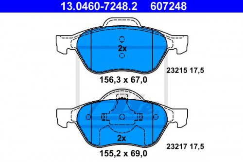 Brake pad set ATE